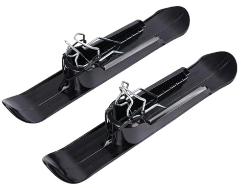 Eventerde Snow Scooter Kufen 53x9.5x7.7cm 1 Paar ABS Eisen Ski Platte Kufen Für Tretroller Snowkick Schlitten Schnee Roller Schlitten Faltschuhbrett Outdoor Schneeroller Erwachsene Schneeski Aufsatz