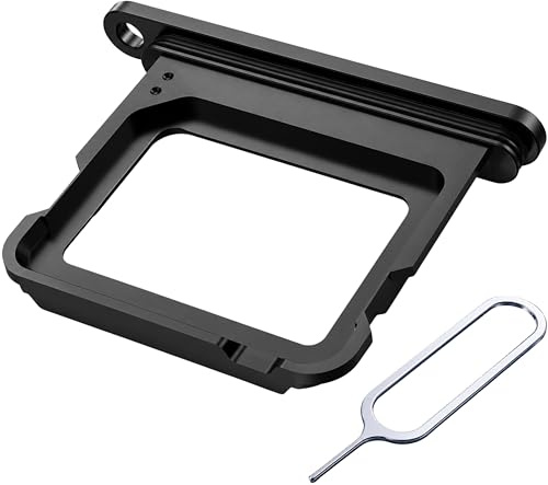 RizTech iPhone 17 SIM Card Tray Replacement – Black SIM Holder Slot with Ejector Tool, OEM Fit SIM Tray Drawer for iPhone 17, Repair Replacement Part