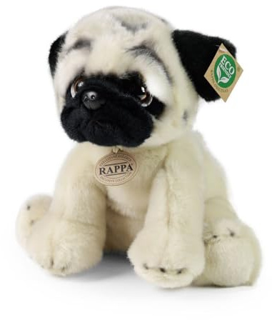 Rappa Plüsch Mops Hund Kuscheltier 30 cm umweltfreundliches Spielzeug.