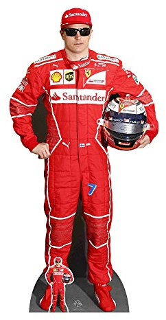 STAR CUTOUTS Rennfahrer Motorsport, Pappe, Mehrfarbig, Kimi Räikkönen