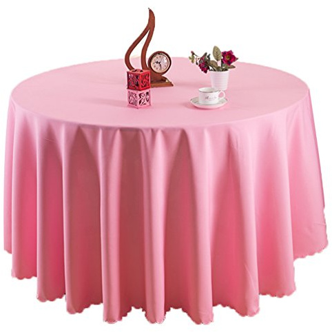 Heheja Pure Farbe Tischtücher Ornamente Eckig Rund Tischdecke Pink 320cm