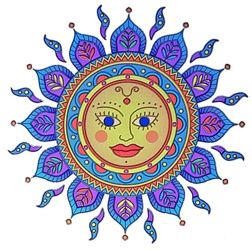 Fensterbild Goldene Sonne - 14 cm Aufkleber