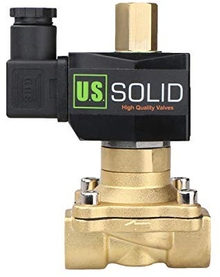 U.S. Solid 220V AC 1/2 G Elettrico elettrovalvola Ottone normalmente aperto Solenoid Valve Azionata Semi-direttamente Per Acqua Aria Olio