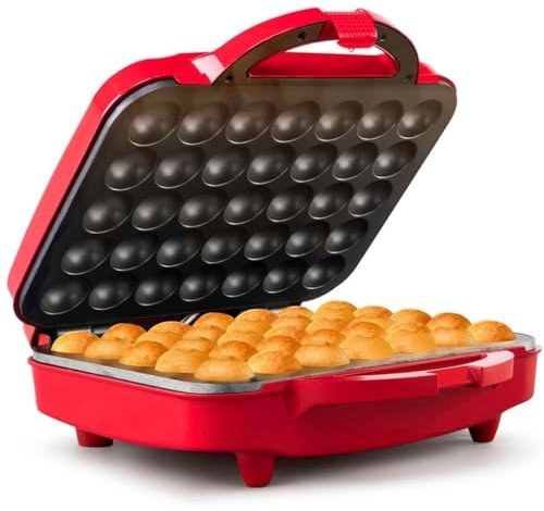 Holstein Housewares HF-09035R-PK1 Cake Pop Maker Cupcake, Aluminum, Red