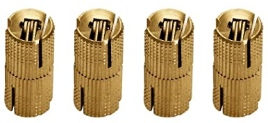 Einbohrscharnier Zylinderscharnier Messingscharnier Einbohrband verdecktes Scharnier Tonnenscharnier mit 180 ° Öffnungswinkel (14mm) 4 Stück