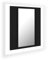 vidaXL LED Bathroom Mirror Cabinet Indoor Washroom Vanity Wall Furniture Frame Unit Storage Chipboard with RGB Light 40x12x45 cm black