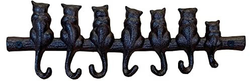 Selections Cat Tail Wall Key Hook Coat Rack in Cast Iron