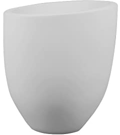 DEKOSY - Pot Fibre de Verre ET Résine - Blanc Mat - Résistant Gel et UV - Garantie 5 Ans - Qualité Professionnelle - Fabrication Française - Genova Coupe - 43 x 45 cm