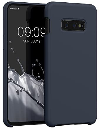 kwmobile Hülle kompatibel mit Samsung Galaxy S10e Hülle - Silikon Handy Case - Handyhülle weiche Oberfläche - kabelloses Laden - Heidelbeerblau