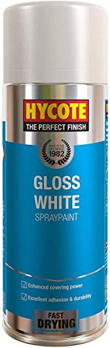 Hycote Colour Spray Paint XUK032 Gloss White 400ml x 10