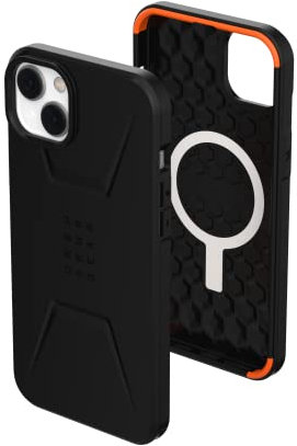 URBAN ARMOR GEAR UAG Designed for iPhone 14 Plus Case Black 6.7 Civilian Built-in Magnet Compatible with MagSafe Charging Sleek Ultra Thin Slim Dropproof Shockproof Protective Cover