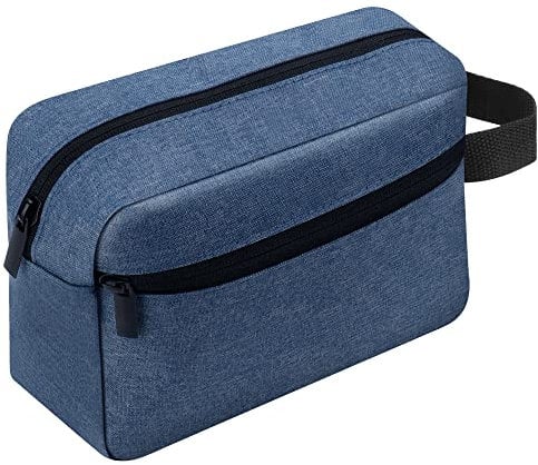 Kulturbeutel Herren, Kulturtasche Damen Große tragbare Kosmetiktasche Wasserabweisend Rasierentasche Waschtasche für die Reise mit Griff Großer Stauraum (Blau)