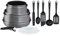 Tefal Ingenio L1569002 Easy Cook & Clean 14 Pcs Cookware Saucepan Pots and Pan Set, Grey (for All Heat Sources Except Induction)