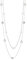 FULU AUTUMN Damen Statement Kette Lange Perlenkette Silber Chain Zwei Strang Modeschmuck Halskette Geburtstagsgeschenk(16-White)