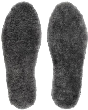 riemot Echte Lammfell Einlegesohlen für Damen Herren Winter Warme Schaffell Einlegesohlen Weiche Kuschelige Flauschige Lamm Schuh Ersatz Einlegesohle für Schneestiefel,Arbeitsstiefel,Grau Gr.37 EU
