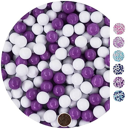 EinsSein 1kg Palline di cioccolato Mix piccolo bianco-viola matrimonio battesimo nascita comunione confettata cresima nascita confettis alla laurea decorazioni bimba bomboniere senza mandorla
