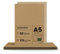 Netuno 50x Kraftpapier 170g DIN A5 148 x 210 mm Aster Kraft Kraftpapier zum Bedrucken Beschriften braun Kraftpapier Vintage naturbraunes umweltfreundliches Papier craft din a5 Bastelpapier Recycling