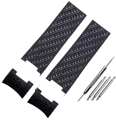 AMSOH 22x20mm Taucher und Marine Wasserdichte Silikon Gummi uhrband Armbanduhr Band Gürtel Für Ulysse Nardin Mann strap werkzeuge, 22 mm, Achat