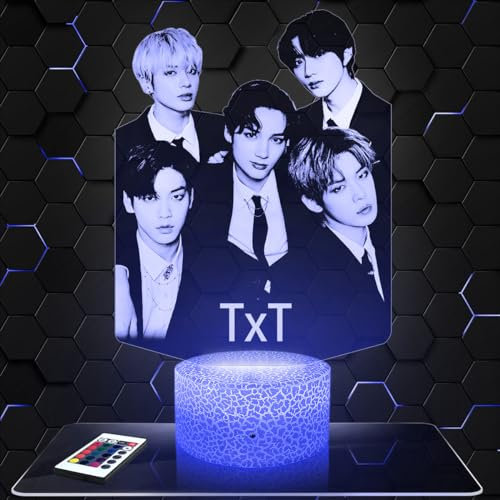 Lampe TxT deko Zimmer Mädchen Lampe 3D TxTobjekt k-pop Korea Koreanischer Pop Geschenk gedämpftes Licht Nachtlicht deko Büro. Eigenartig Geschenk Weihnachten Teenager TOP