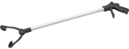 Teleskop-Greifzange mit Saugnäpfen, vielseitig einsetzbar, zum Greifen von hohen Gegenständen, schwer zugängliche Gegenstände oder Abfälle, Verlängerung aus Aluminium, 84 cm, mit Handgelenkschlaufe