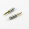ABLET 2 Pack Gold 1/8 3.5mm 4 Pole TRRS Male Reparatur Kopfhörer Buchse Stecker Metall Audio Löten Headset Stecker Silber