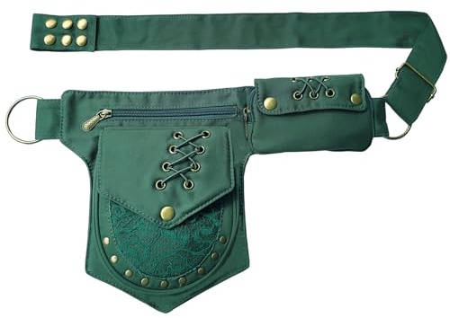 Larswon Damen Waist Pack Beintasche, Lieber grüner Sand