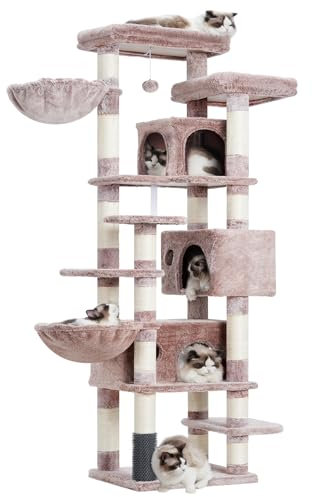 Hey-brother Kratzbaum, mehrstöckiger Turm mit 3 Höhlen, Haarbürste, MPJ035-MMU
