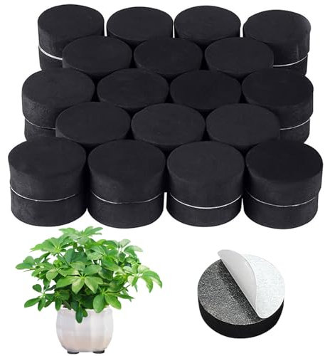 ATMWM 80 Stück Garden Unsichtbare Topffüße, Unsichtbare Blumentopf Füße, Füße für Blumenkübel, für Alle Drinnen Draußen Blumentopf, rutschfeste Blumentopf Selbstklebenden Pflanzentopf-Füße