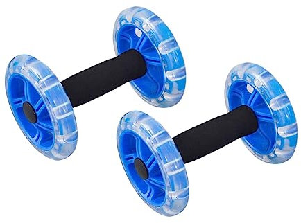 VANZACK Twin-wheel Fitness Tummy Roller Für Männer Und Frauen Bauchmuskeltraining Stabiler Ab Roller Leichtes Und Tragbares Fitnessgerät Zur Fettverbrennung Blau