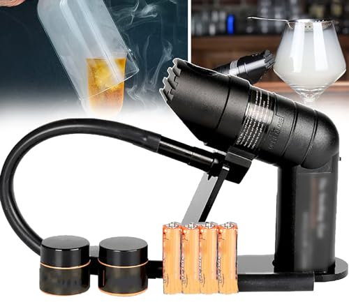 PLABNK Rauchblasenpistole, Tragbar, Einfacher, Sicherer + Abnehmbares Design, Mit Batterie, Für Küche, Innen-/Außengrill, Grill, Getränke Und Käse. Verwendet Echte Holzspäne,A