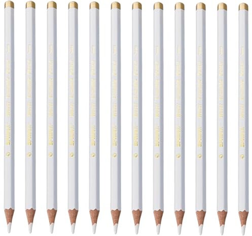 ZICHENXR Matita per tessuto da cucito, 12 pezzi, matita da sarto in tessuto pre affilato, matita di gesso per tessuti per abbigliamento