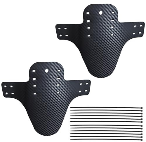 QTTRPCU 2 Stück Mudguard MTB, Fahrrad Schutzblech, Fender Vordere und Hintere mit 10 Kabelbinder Geeignet für Radfahrer