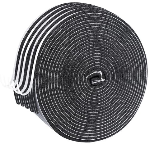 SDLDEER Moosgummi Selbstklebend Dichtungsband Selbstklebend Schaumstoff Klebeband für Fenster Türdichtungen Siegel Anti-Kollision Schalldämmung (6mm(B) x3mm(D) x5m(L),4 Rollen)