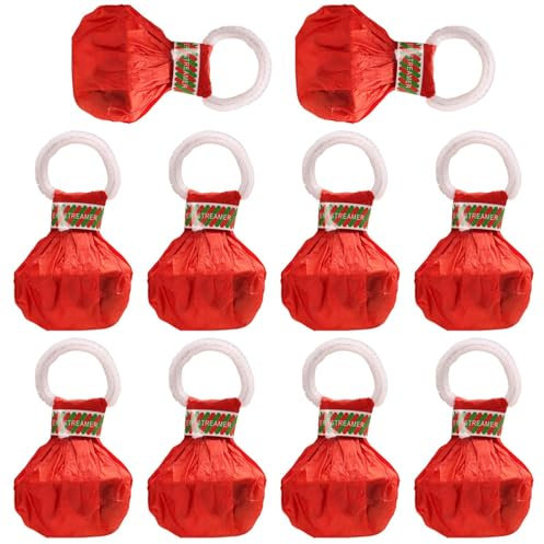 Bunte Handwurf-Luftschlangen – 10 Stück No-chaotische Papier-Knallbonbons | lustige Papierknallbonbons für Geburtstage, Ostern und chinesische Partygeschenke | Pop-Out-Luftschlangen für Feiern