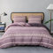 Tokokimo Set Copripiumino Matrimoniale 240x220cm, Copripiumino Matrimoniale 3 Pezzi in Microfibra Con Motivo a Bohémien, Comprendente 1 Copripiumino 240x220 + 2 Federe 50x80, Viola