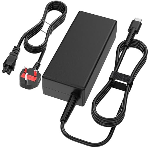 65W USB-C Laptop Charger for HP Elitebook X360 1030 G2 G3 G4 G7 G8 1020 G2 1040 G5 G6 G7 G8 830-G5 840-G5 830-G6 840-G6 Spectre Envy X360 Pavilion Chromebook Type C LC Power Adapter Supply UK Cord