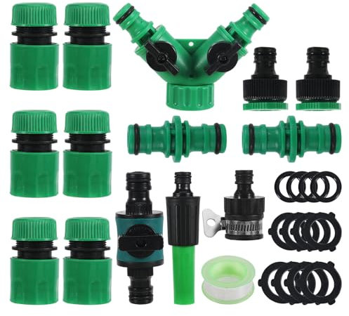 Gartenschlauch Anschluss Schlauchverbinder Set 15 Stück Schlauchanschluss Schlauchverbinder Anschluss Schlauchkupplung Kupplung Schlauch Kupplung für Garten und Haus Wasserhahn