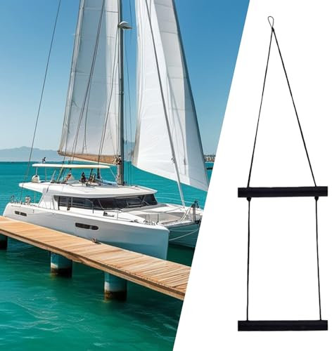Scaletta Barca Corda, Scaletta 2 Gradini Barca, Scalas Corda in Nylon 1.5 M, Scale Di Salvataggio per Gommoni, Barche a Vela, Kayak, Motoscafi, Canoa