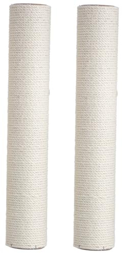 ARTSEWPLY 2 Stück Katzenkratzbaum Ersatzstämme 40x7cm Sisal Umwickelt Vertikaler Kletterpfosten Für Wohnungskatzen Krallenpflege Haustierbedarf