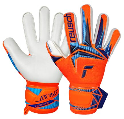 Reusch Torwarthandschuhe Erwachsene | starker Grip & atmungsaktiv | robust, Komfort & maximale Kontrolle, für Training & Spiel, geeignet für Naturrasen & Kunstrasen, Größe 8-11, Attrakt Advance
