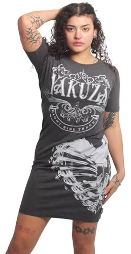 Yakuza Damen Liquid Heart Casual T-Shirt Kleid