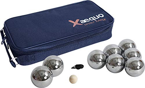 8 Boules Pétanque Chromées et Sacoche