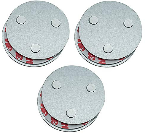 meioro Magnetic Smoke Detector Installation Tool,Quick and Easy Fastening Ceiling Mounted Kit for Smoke Alarm,No Need Drill No Danger 10 Seconds Install (3pc)