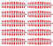 Lurrose 120pcs rouge faux ongles dentelle pleine couverture court faux ongles bricolage nail art