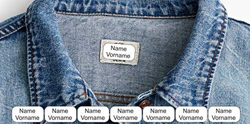 INDIGOS UG - Namensaufkleber Kinder Schule - 30x15mm 60 Sticker für Wäscheetiketten & Gegenstände - Namensschilder für Kleidung - Kindergarten - Sticker personalisiert für Kita - Vorname - Wunschtext