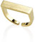 namana Einfacher Steg-Ring für Frauen, offener Goldring mit gebürstetem Finish, verstellbarer Damenring, mattes Finish 14 Karat vergoldet, Gold Ring für Damen,