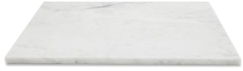Diflart Natural Marble Pastry Board for Kitchen, 16x20 Inch, White, Stone Cutting Board Large for Dough Chocolate, Carrara Bianco, Marble Slab Christmas Thanksgiving Gift