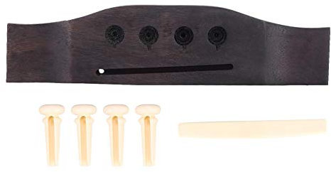 4 Saitige Bass Brücke, Akustik Bass Palisander Brückensattel 4 Bridge Pins Folk Acoustic Basses Parts