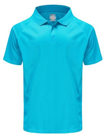 Herren-Golf-Poloshirt, kurzärmelig, feuchtigkeitsableitend, hohe Größen: M-7XL - Blau - 4XL