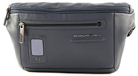 PIQUADRO Akron Hüfttasche Leder 30 cm, blau, Einheitsgröße